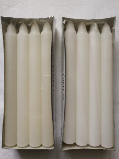 Zdjęcie oferty: Świece bezzaapchowe białe długości 17 cm /16 sztuk