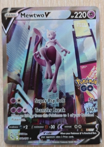 Zdjęcie oferty: Pokemon karta Mewtwo 072/078