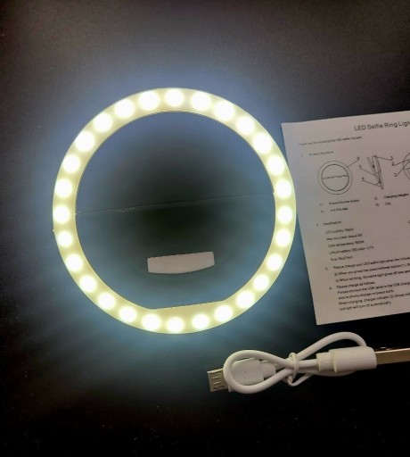 Zdjęcie oferty: Lampka do selfie na telefon LED klips pierścień