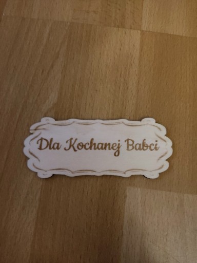 Zdjęcie oferty: Drewniany napis Dla Kochanej Babci różne 12x5cm