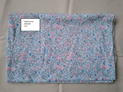 Zdjęcie oferty: Kupon tkaniny single jersey 100 x 160 cm kwiaty