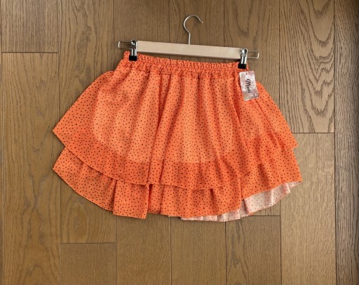 Zdjęcie oferty: Szyfonowa spódniczka mini pomarańczowa falbanki