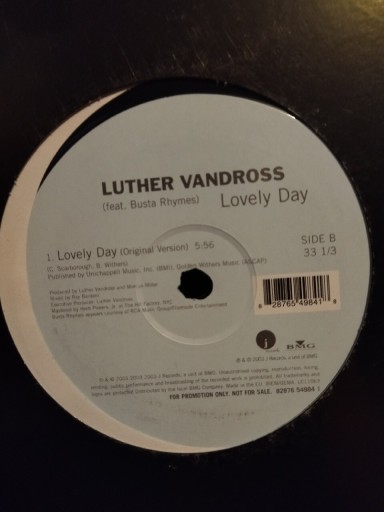 Zdjęcie oferty: Luther Vandross feat Busta Rhymes Lovely Day '12