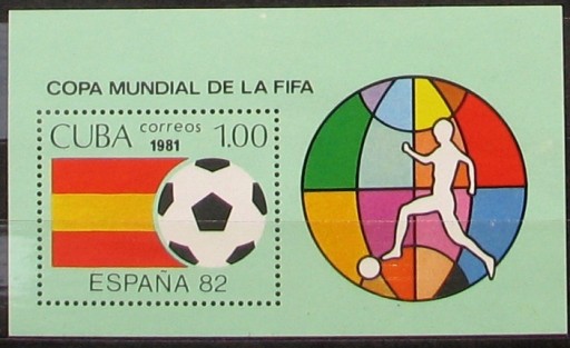 Zdjęcie oferty: Kuba Blok 66 MŚ w piłce nożnej Hiszpania 1982