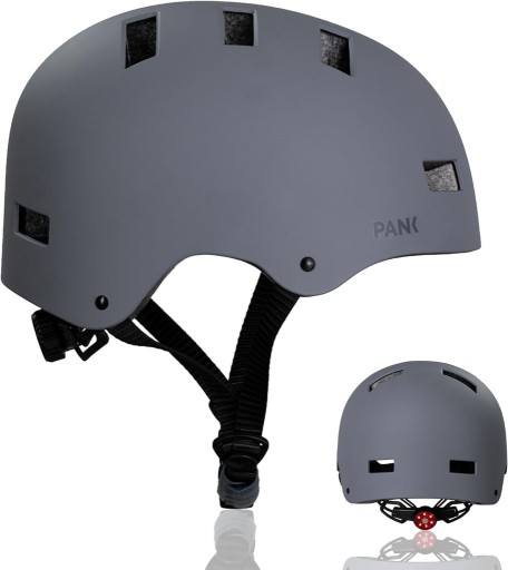 Zdjęcie oferty: PANK URBAN męski i damski kask rowerowy, unisex, z światłem tylnym led L