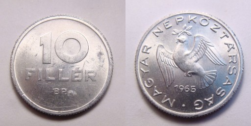 Zdjęcie oferty: Węgry 10 filler 1965 r. ŁADNA!