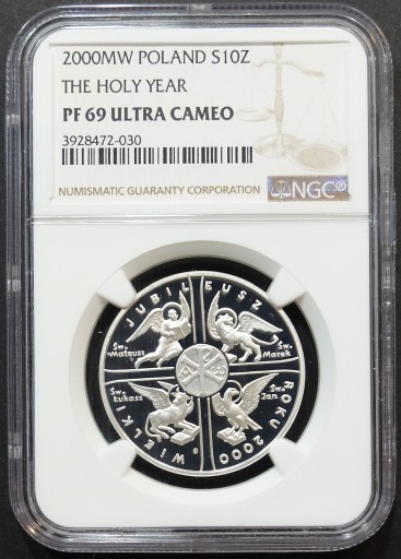 Zdjęcie oferty: 10 ZŁ 2000, WIELKI JUBILEUSZ ROKU 2000 NGC PF69 UC #41