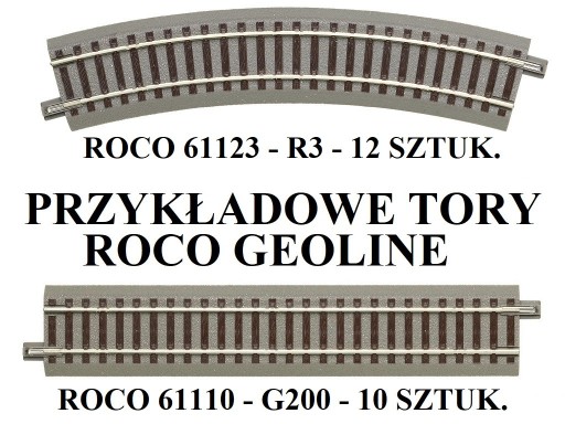 Zdjęcie oferty: GLEDZIU KOLEJKA MAKIETA ROCO TORY GEOLINE G200 R3