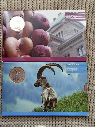 Zdjęcie oferty: Szwajcaria, Kolekcje monet, 2007, 2011r. UNC.