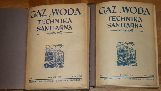 Zdjęcie oferty: GAZ WODA I TECHNIKA SANITARNA 1953-55 i 1957 PRL 