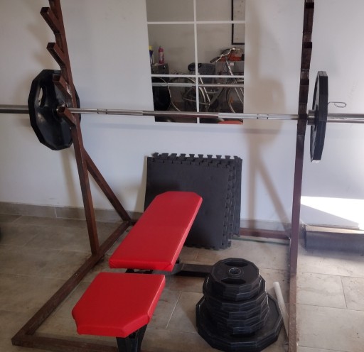 Zdjęcie oferty: Zestaw do ćwiczeń Sztanga Olimpijska, 130kg, ławka