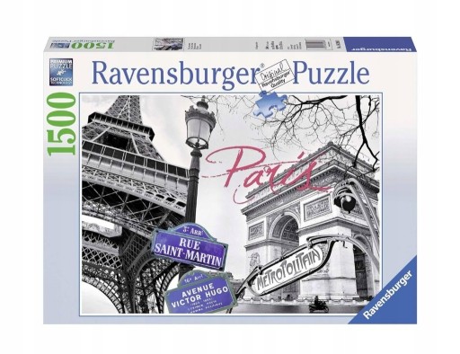 Zdjęcie oferty: Ravensburger Puzzle 1500 el. Mój Paryż 16296 dla dorosłych i młodzieży