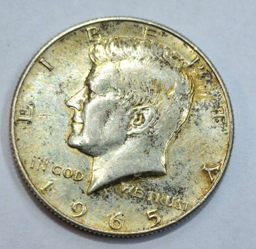 Zdjęcie oferty: USA, 1/2 Dolara Kennedy 1965r. Srebro!