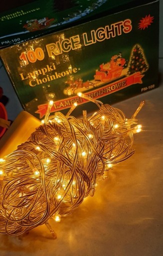 Zdjęcie oferty: Lampki choinkowe Led żółte 100szt grube kable