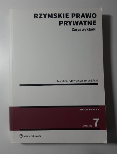 Zdjęcie oferty: RZYMSKIE PRAWO PRYWATNE. ZAKRES WYKŁADU