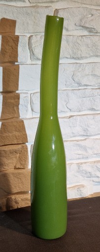 Zdjęcie oferty: Wysoki Zielony ręcznie robiony Wazon Flakon 40 cm