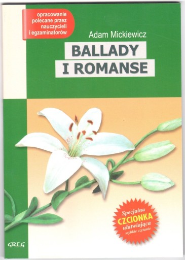 Zdjęcie oferty: "Ballady i romanse" Adam Mickiewicz