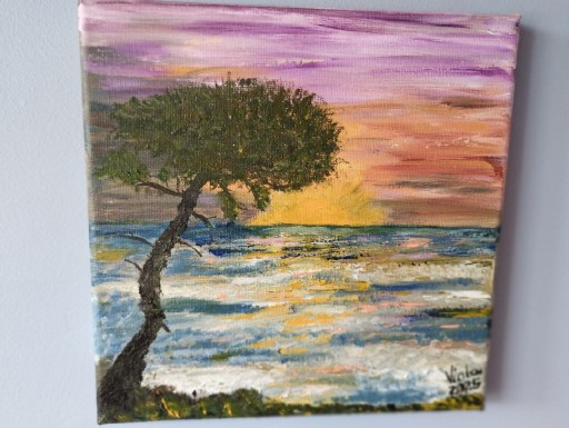 Zdjęcie oferty: Obraz 20 cm x 20 cm akryl na płótnie ręcznie malowany 