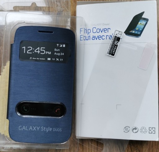 Zdjęcie oferty: Etui flip cover Samsung I8262 + folia Duos granat 