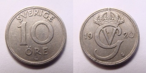 Zdjęcie oferty: Szwecja zestaw 10 ore 1920,1924,1940,1946,1947r.