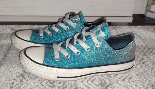 Zdjęcie oferty: Trampki Converse All Star r. 35 / 22 cm brokat