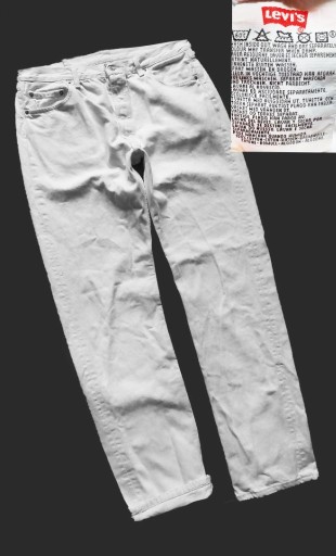 Zdjęcie oferty: Levi's 501 fajne dżinsy w bieli W36L36