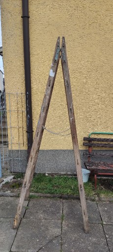 Zdjęcie oferty: Drabina Drewniana Malarska lub Ogrodnicza Rozstawna 2x7 szczebli dł.210cm