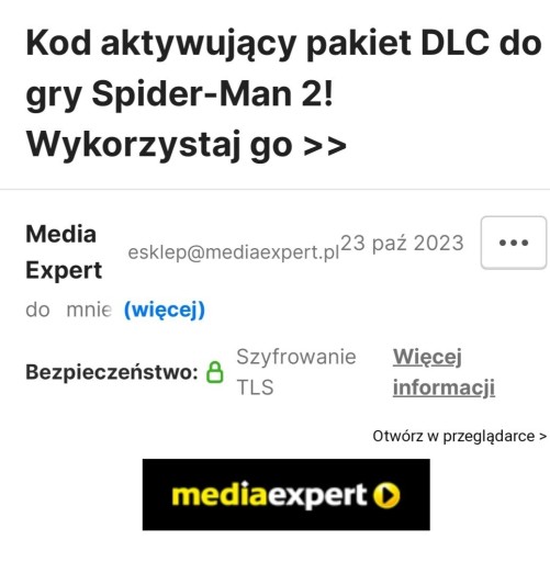Zdjęcie oferty: Spider Man 2 Preorder bonus kod aktywacyjny PS5 