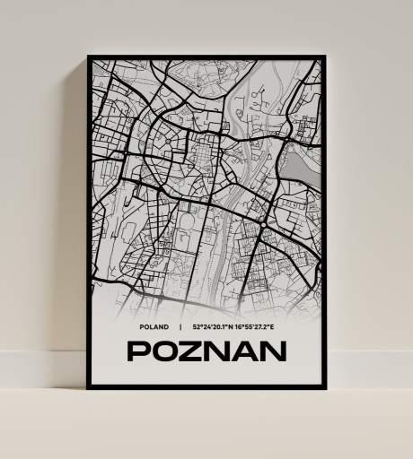 Zdjęcie oferty: Plakat mapa Poznań A4