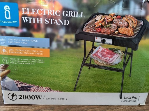 Zdjęcie oferty: Grill elektryczny na stojaku nóżkach Aigostar 