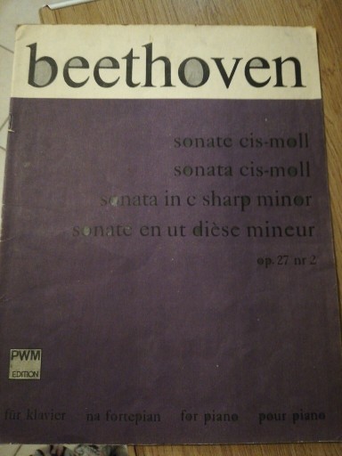 Zdjęcie oferty: Sonata cis-moll na fortepian Beethoven