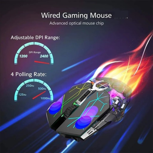 Zdjęcie oferty: Myszka RGB bezprzewodowa dla graczy. Game !!! 
