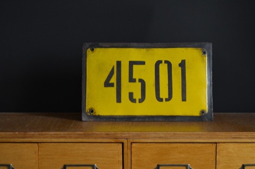 Zdjęcie oferty: Tabliczka tablica metalowa z numerem 4501 loft prl