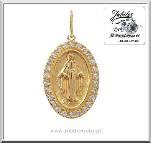 Zdjęcie oferty: Złoty cudowny medalik Matka Boża Boska Niepokalana