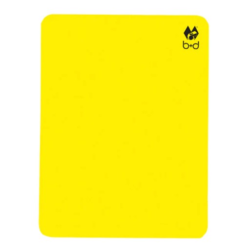 Zdjęcie oferty: Żółta kartka sędziowska B+D w wymiarach FIFA 