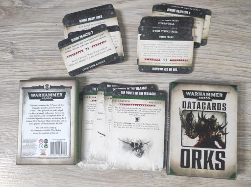 Zdjęcie oferty: Orks datacards - karty z 7 edycji 