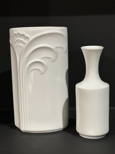 Zdjęcie oferty: Białe wazony porcelanowe, vintage, sygnowane