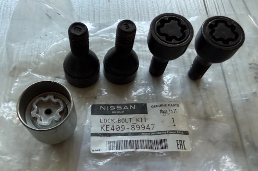 Zdjęcie oferty: Śruby zabezpieczające do felg Nissan KE409-89947 KE40989947
