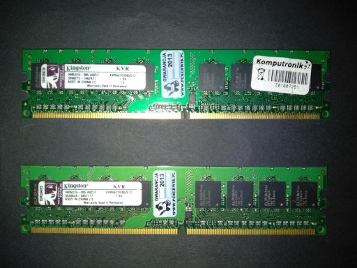 Zdjęcie oferty: PAMIĘĆ RAM KINGSTON DDR2 1 GB 667 DUAL CHANNEL