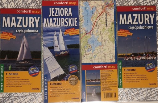 Zdjęcie oferty: Mazury. Zestaw map laminowanych. 