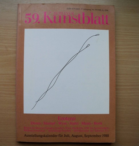 Zdjęcie oferty: 59 Berliner Kunstblatt nr 59/1988