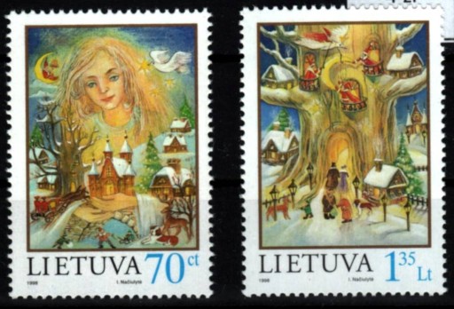 Zdjęcie oferty: Litwa Mi 680-681. Boże Narodzenie i Nowy Rok