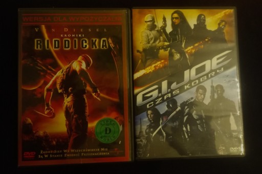 Zdjęcie oferty: KRONIKI RIDDICKA,G.I. JOE-CZAS KOBRY,2XDVD,LEKTOR 