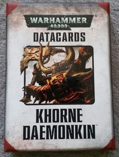 Zdjęcie oferty: Warhammer 40.000 - Khorne Daemonkin Datacards 7 ED