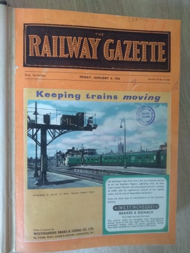 Zdjęcie oferty: Railway Gazette 1956r