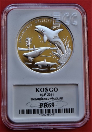 Zdjęcie oferty: Orki  10 Franków 2011 r.  - Kongo - GCN PR 69