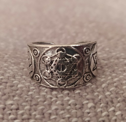 Zdjęcie oferty: Pierścień pieczęć Salomona Archanioł Metatron sreb