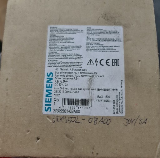 Zdjęcie oferty: Zasilacz siemens 3RX9501 0BA00 AS INTERFACE