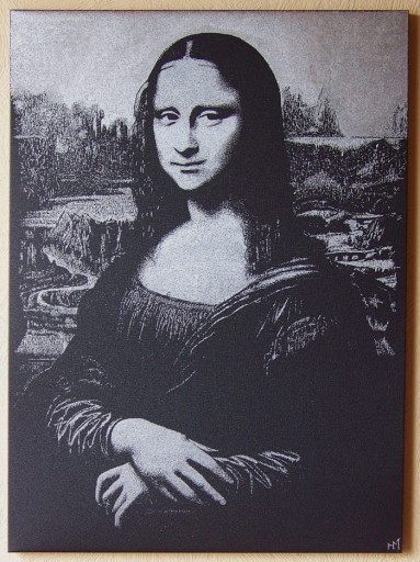 Zdjęcie oferty: Rzezbiony obraz... GRAWERKA L.Da Vinci Mona Lisa