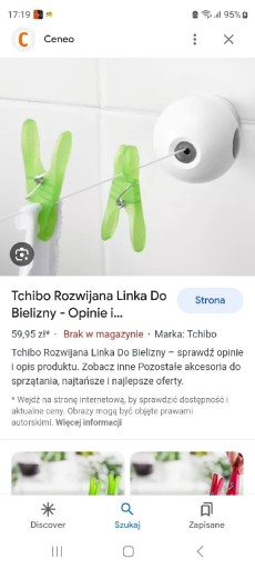 Zdjęcie oferty: Tchibo NOWA ROZWIJANA LINKA DO BIELIZNY 